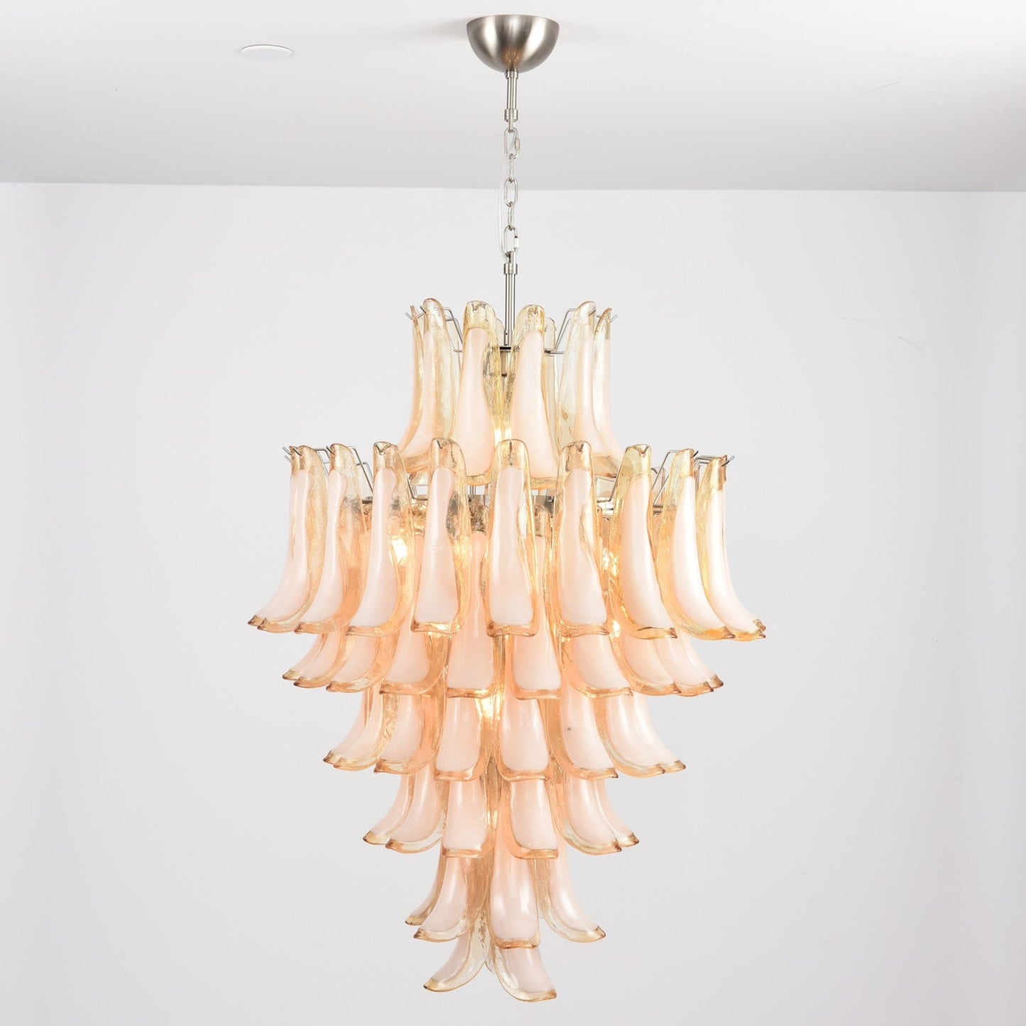 Amber Cloud Murano Glass Petals Chandelier