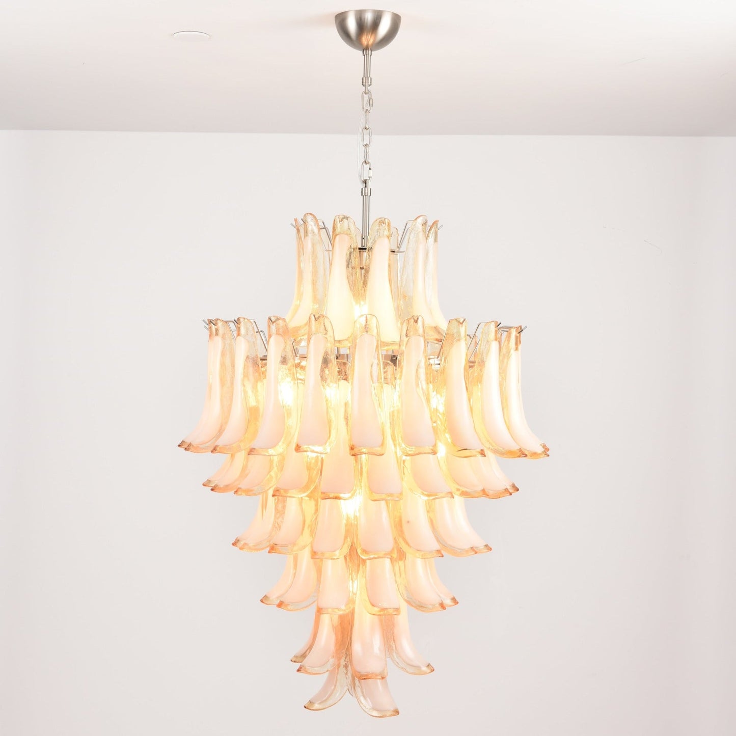 Amber Cloud Murano Glass Petals Chandelier