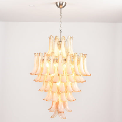 Amber Cloud Murano Glass Petals Chandelier
