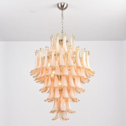 Amber Cloud Murano Glass Petals Chandelier