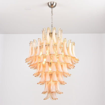 Amber Cloud Murano Glass Petals Chandelier