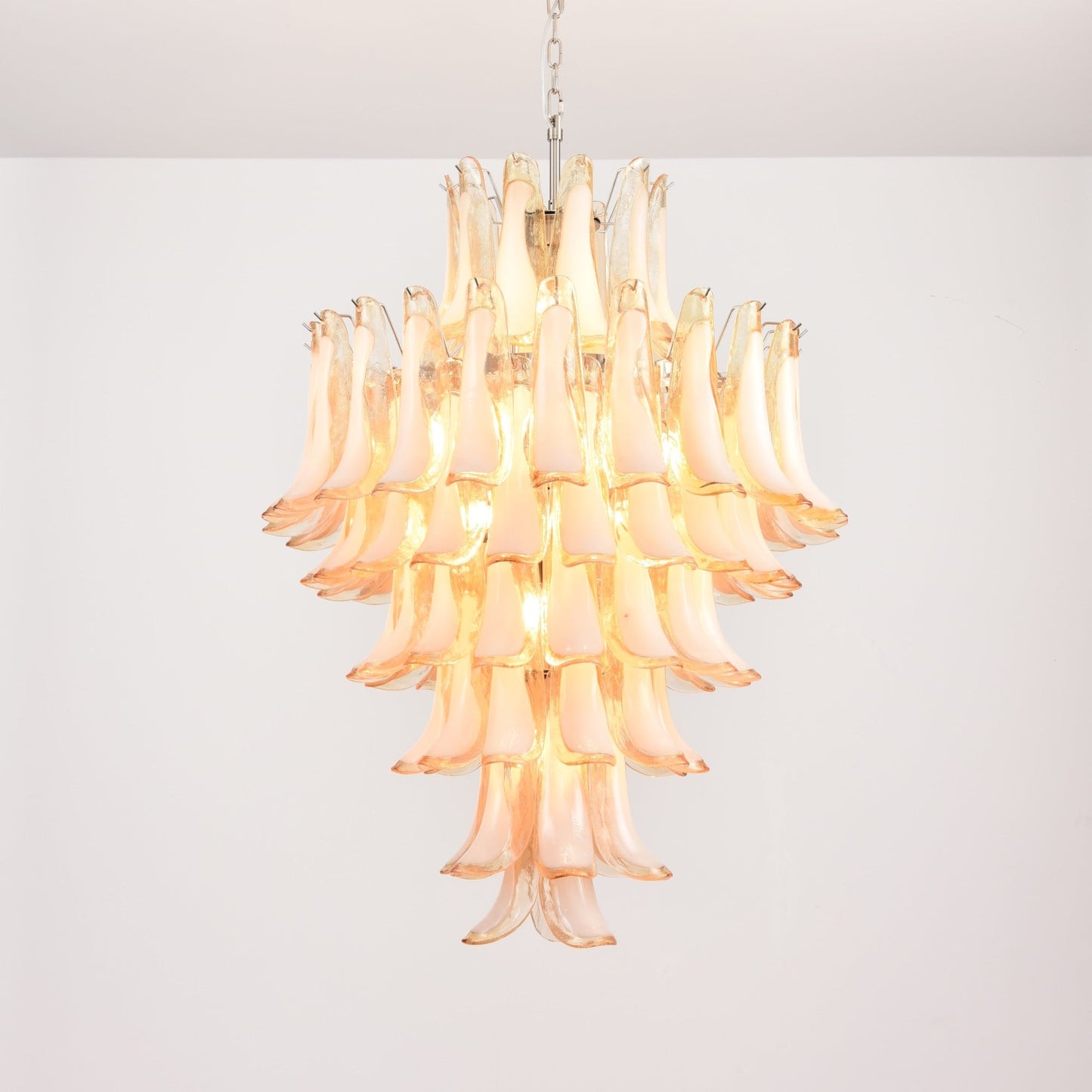 Amber Cloud Murano Glass Petals Chandelier