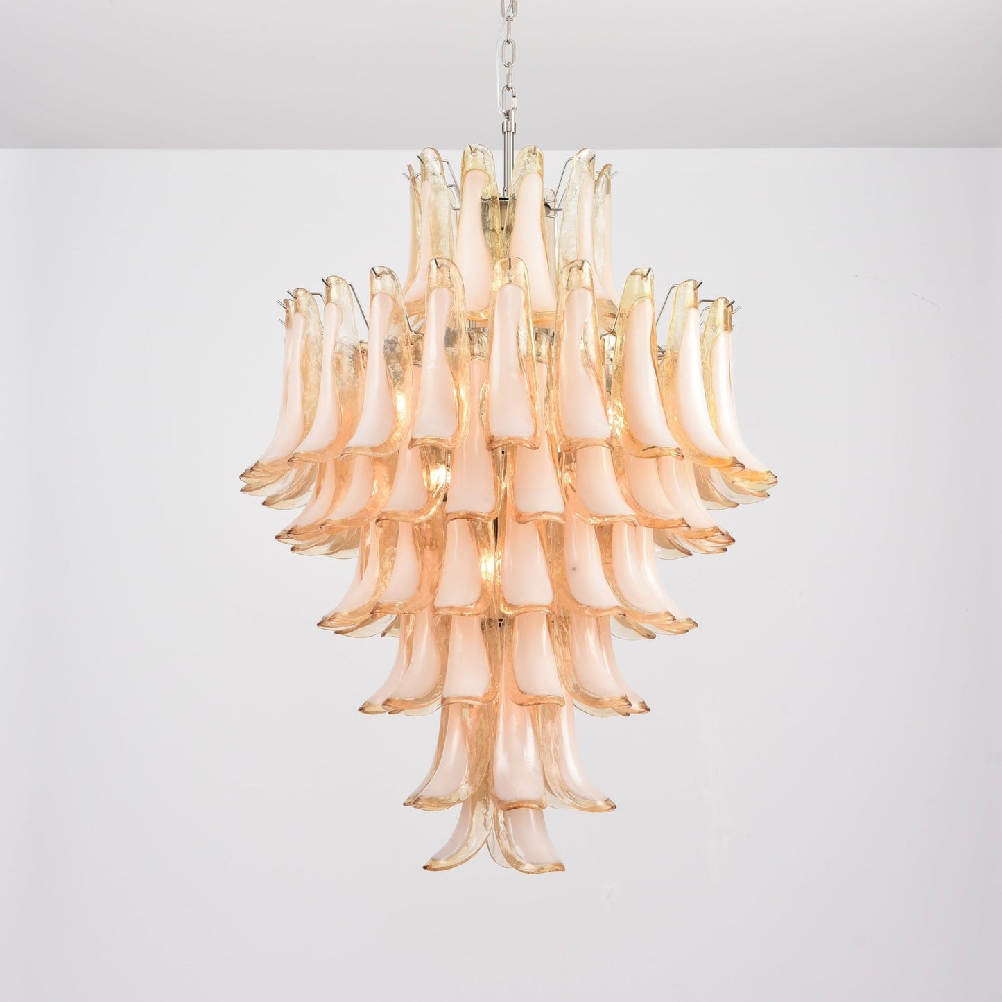 Amber Cloud Murano Glass Petals Chandelier