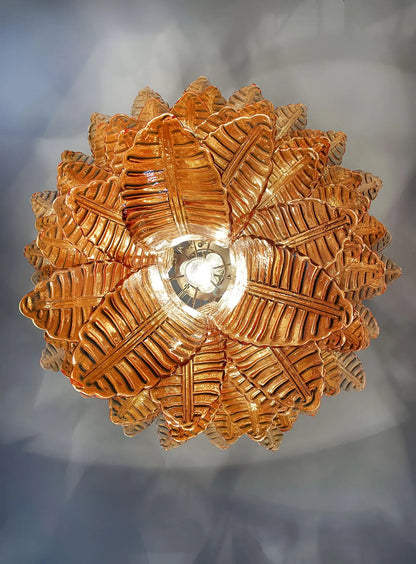 Amber Leaf Cascade Chandelier