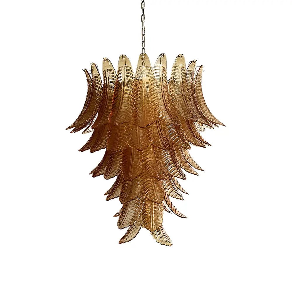 Amber Leaf Cascade Chandelier