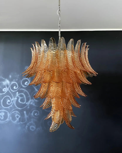 Amber Leaf Cascade Chandelier