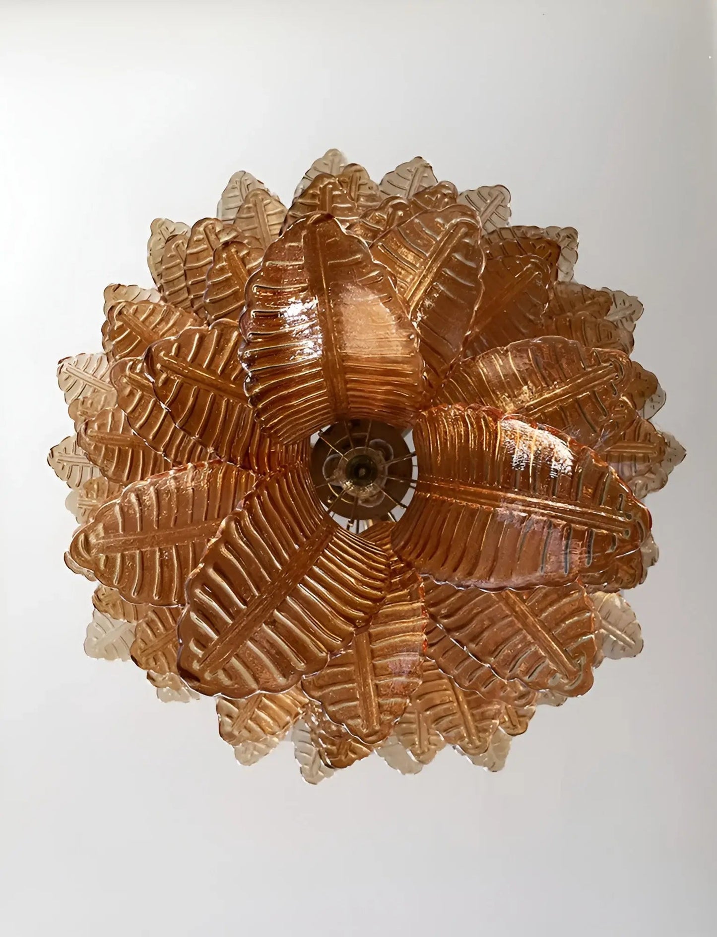 Amber Leaf Cascade Chandelier