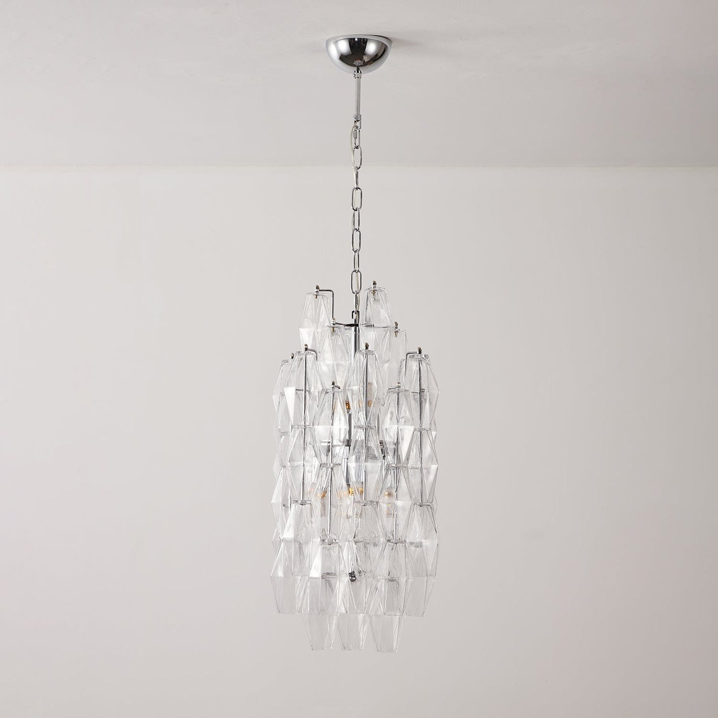 Amber Prism Long Chandelier