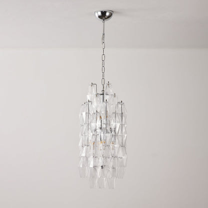 Amber Prism Long Chandelier