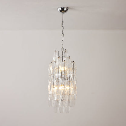 Amber Prism Long Chandelier