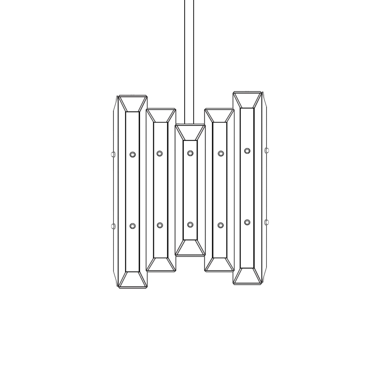 American Brass And Crystal Alabaster Prism Linear 10 Inch 3 Light Linear Suspension Light Cp474046