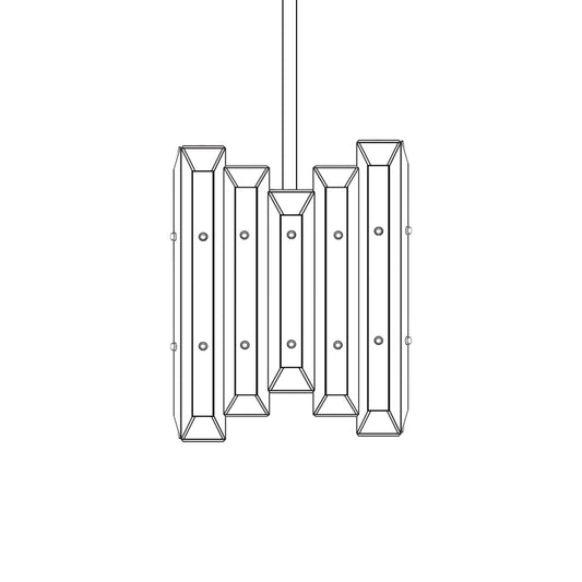 American Brass And Crystal Alabaster Prism Linear 10 Inch 3 Light Linear Suspension Light Cp474046