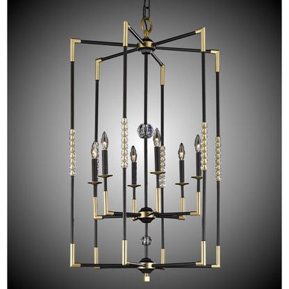 American Brass And Crystal Magro 6 Light Chandelier Cp232342