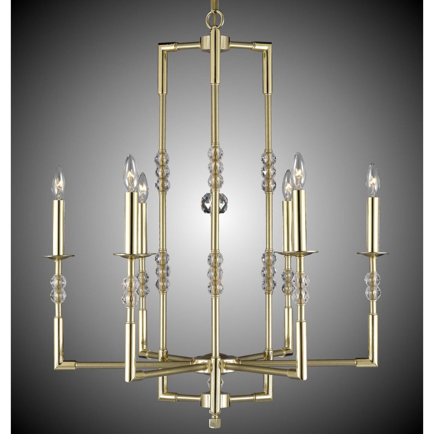 American Brass And Crystal Magro 6 Light Chandelier Cp382917