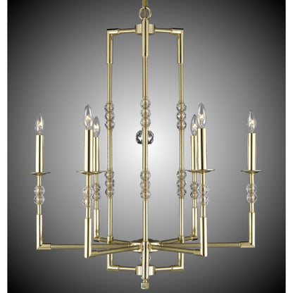 American Brass And Crystal Magro 6 Light Chandelier Cp382917