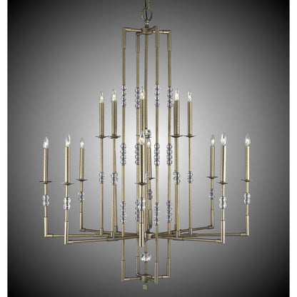 American Brass And Crystal Magro 16 Light Chandelier Cp382919