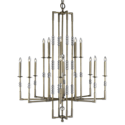 American Brass And Crystal Magro 16 Light Chandelier Cp382919