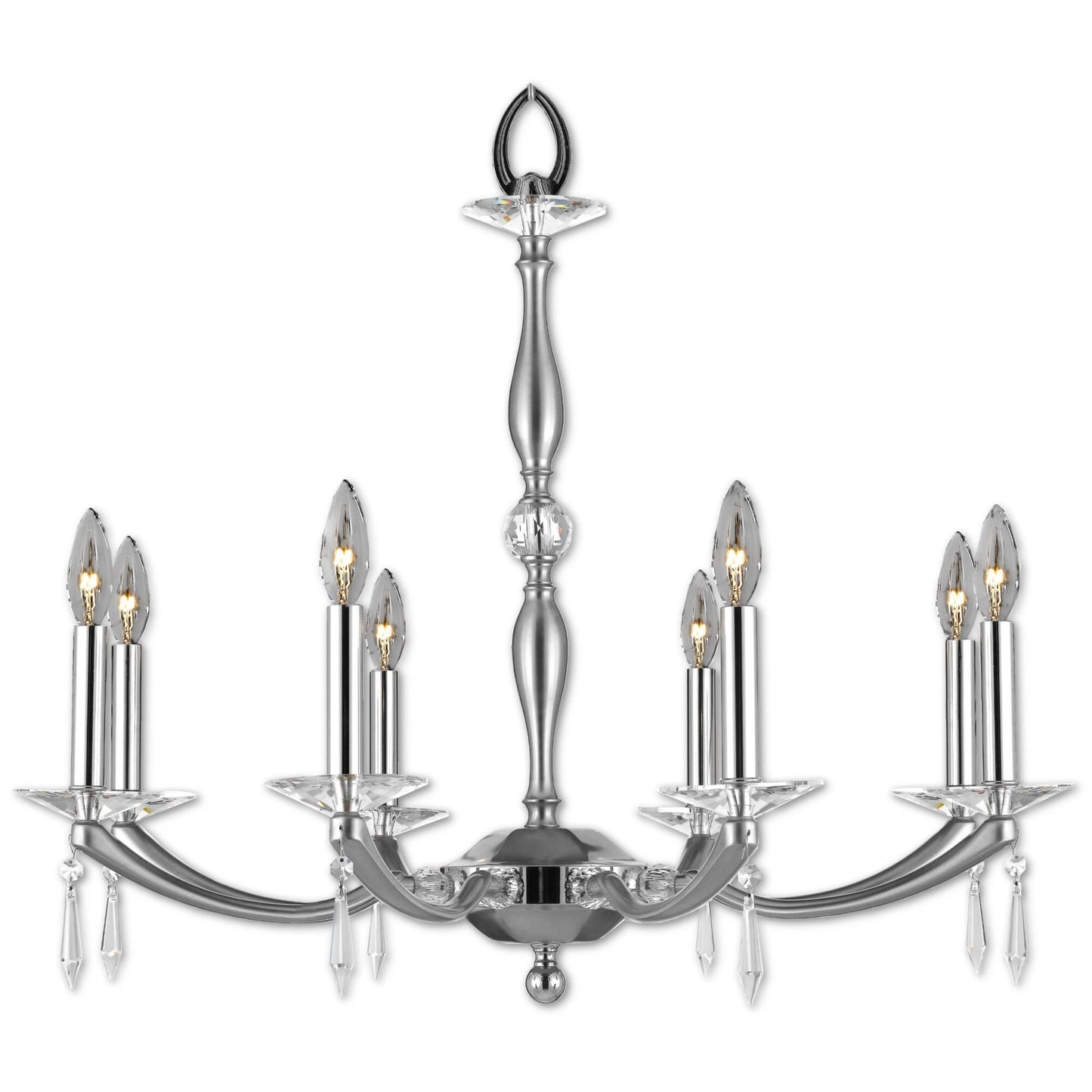 American Brass And Crystal Kensington 29 Inch 8 Light Chandelier Cp130921