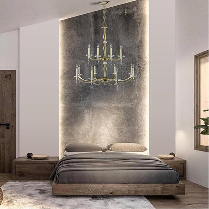 American Brass And Crystal American Brass And Crystal Kensington 16 Light Chandelier Cp477418