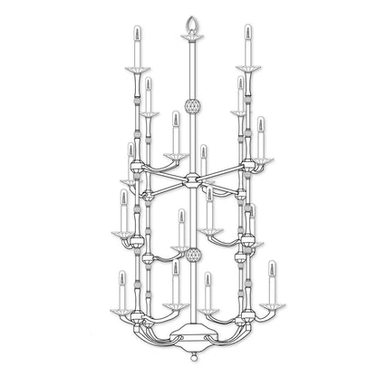 American Brass And Crystal American Brass And Crystal Kensington Helix 16 Light Chandelier Cp477420