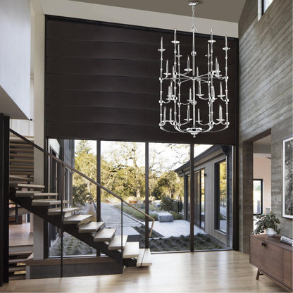 American Brass And Crystal American Brass And Crystal Kensington Helix 24 Light Chandelier Cp477421