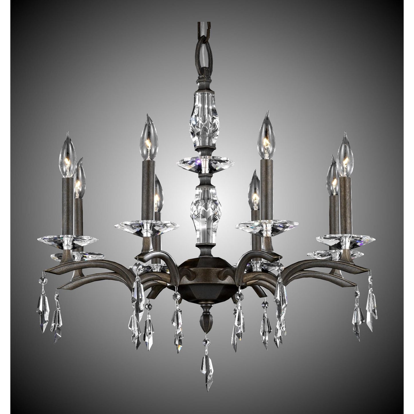 American Brass And Crystal Kaya 8 Light Chandelier Cp130946