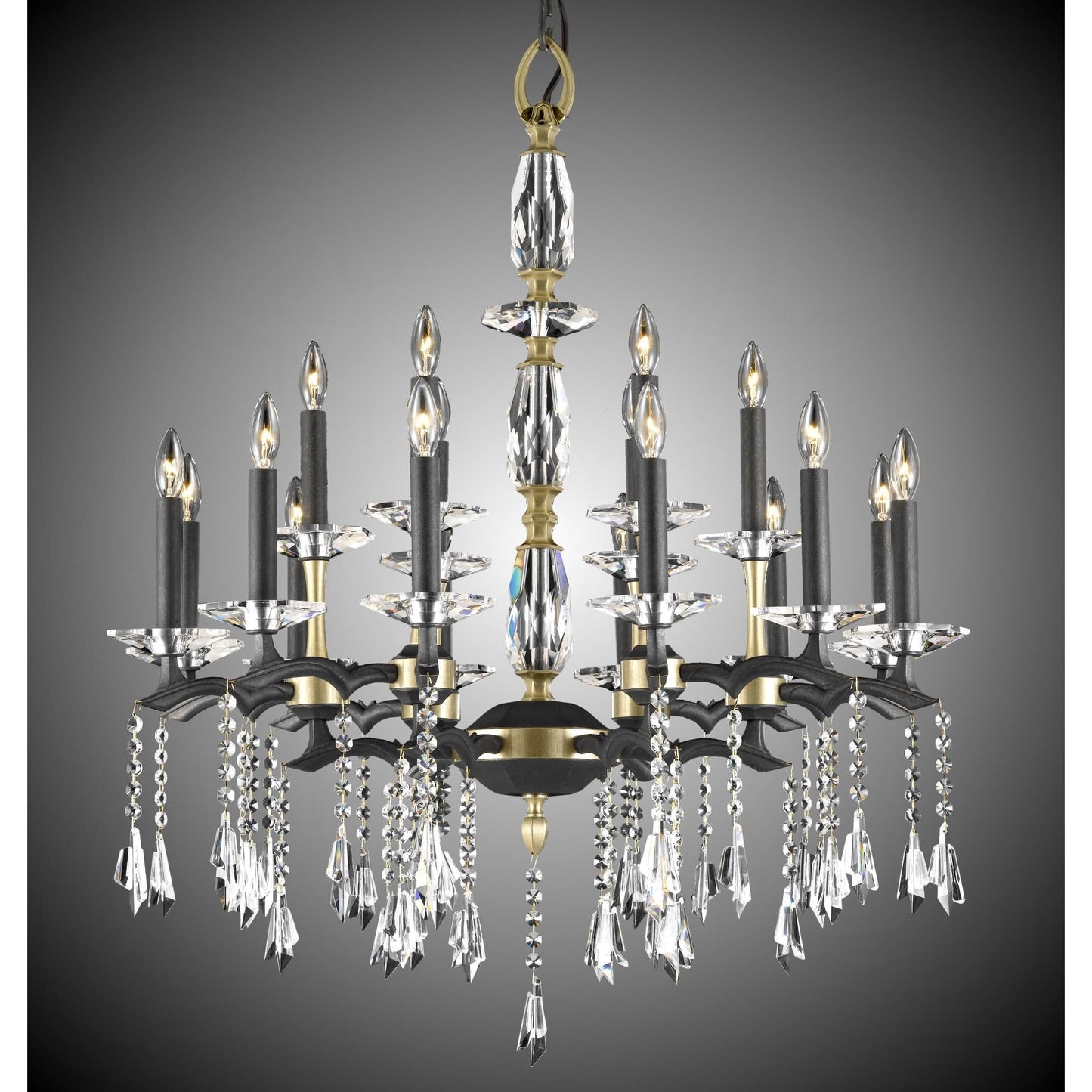 American Brass And Crystal Kaya 18 Light Chandelier Cp282376