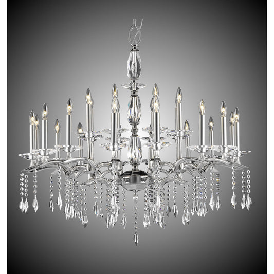 American Brass And Crystal Kaya 24 Light Chandelier Cp282406