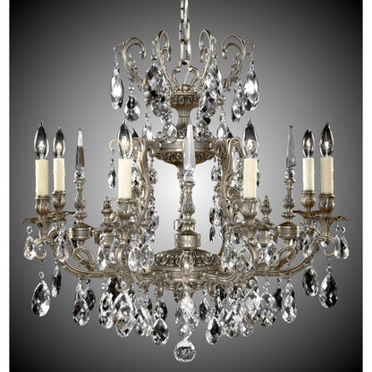 American Brass And Crystal Parisian 8 Light Chandelier Cp305431