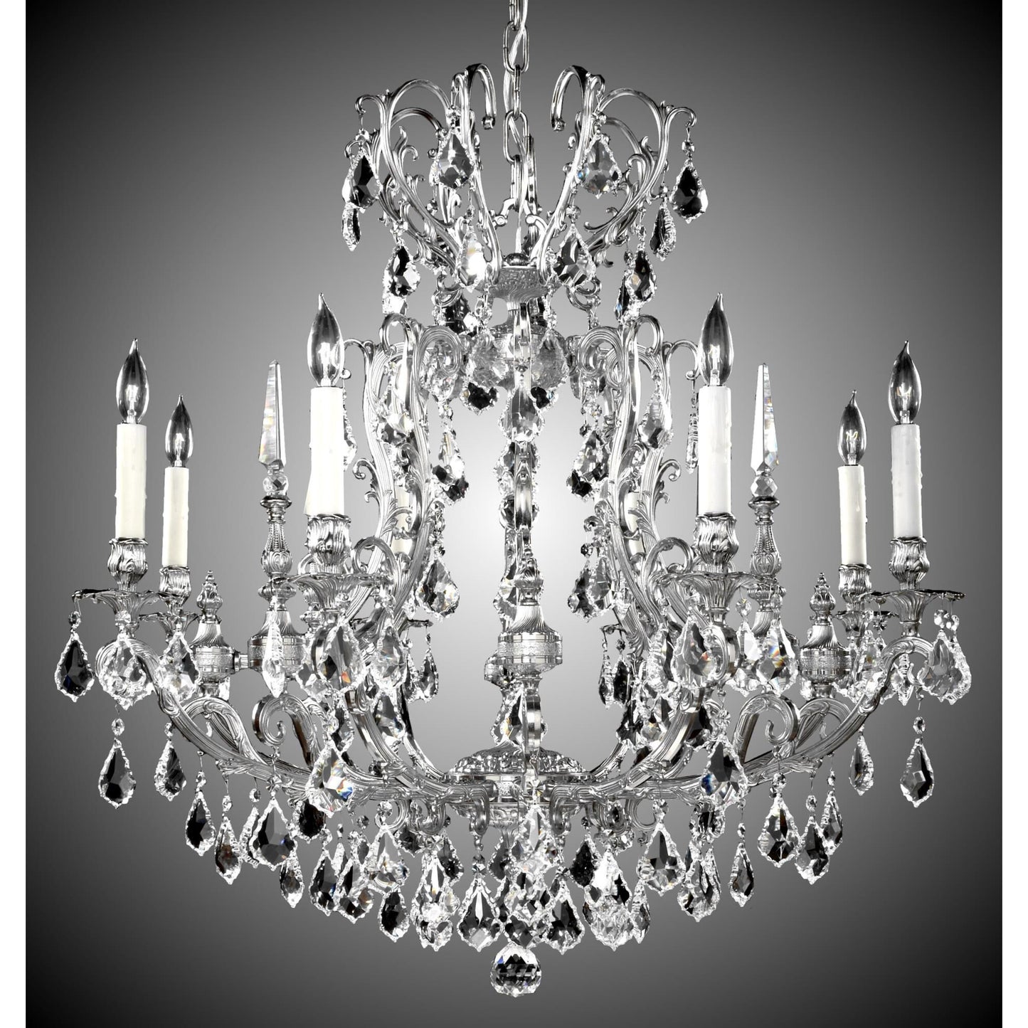 American Brass And Crystal Parisian 8 Light Chandelier Cp130988