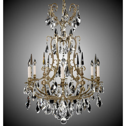 American Brass And Crystal Parisian 6 Light Chandelier Cp306560