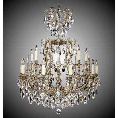 American Brass And Crystal Parisian 15 Light Chandelier Cp308566