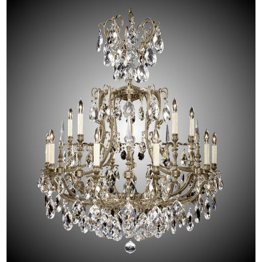 American Brass And Crystal Parisian 15 Light Chandelier Cp308566