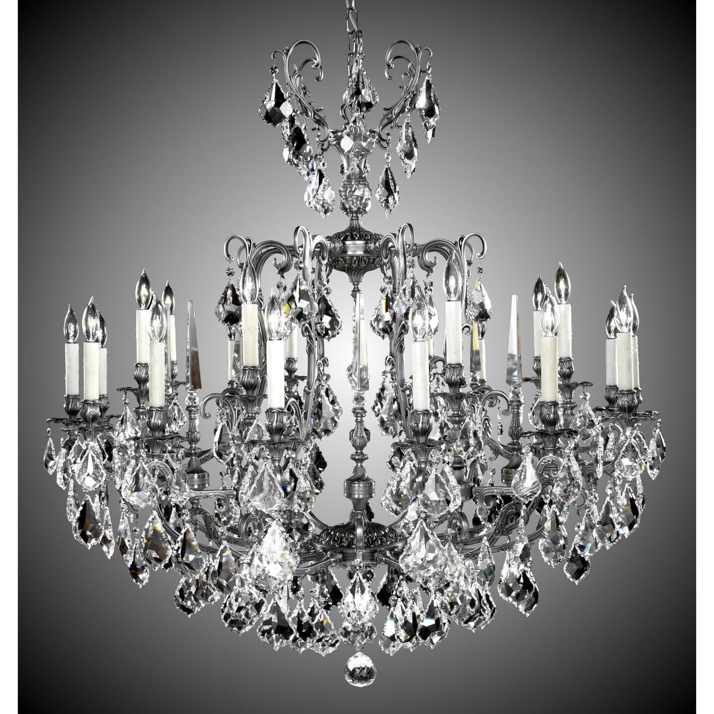 American Brass And Crystal Parisian 24 Light Chandelier Cp309920