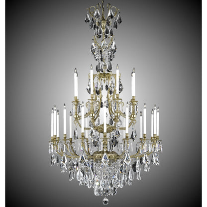 American Brass And Crystal Parisian 24 Light Chandelier Cp310788