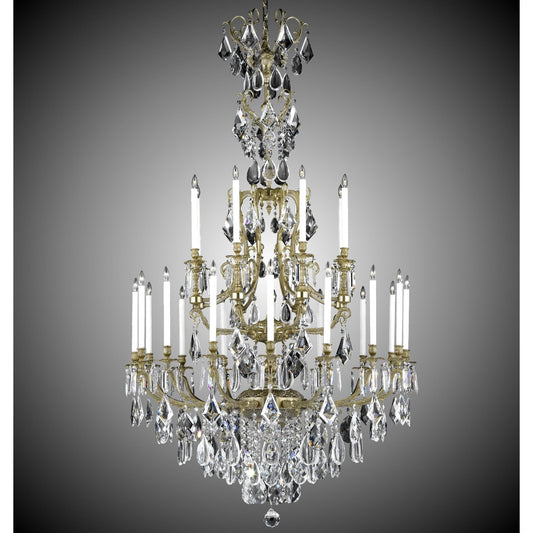 American Brass And Crystal Parisian 24 Light Chandelier Cp310788