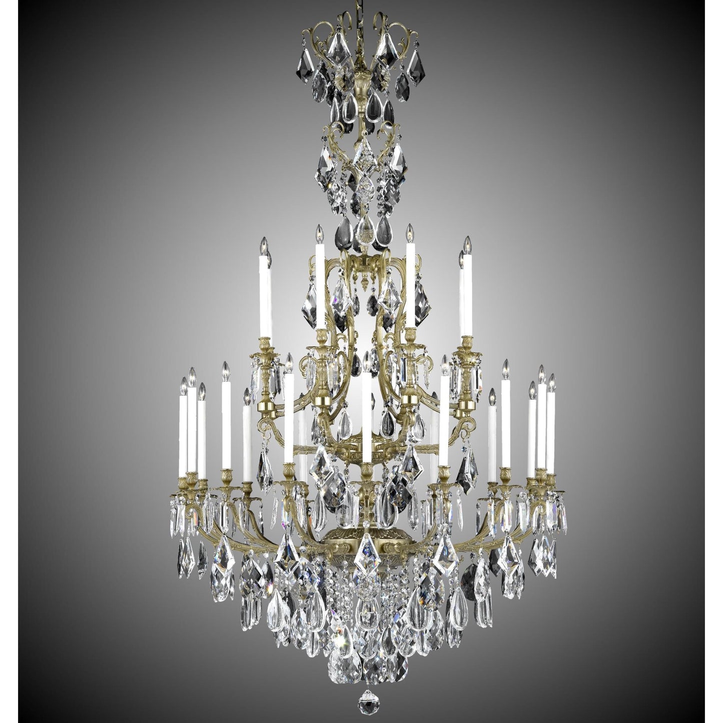 American Brass And Crystal Parisian 24 Light Chandelier Cp310788