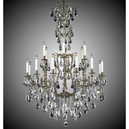 American Brass And Crystal Parisian 18 Light Chandelier Cp382924