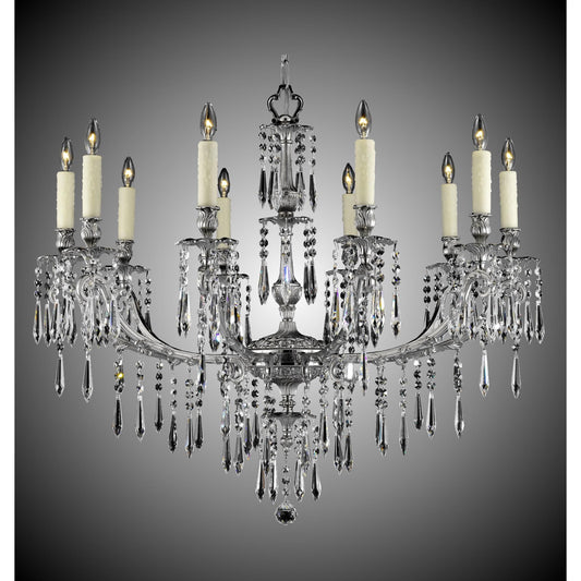 American Brass And Crystal Parisian 10 Light Chandelier Cp312720