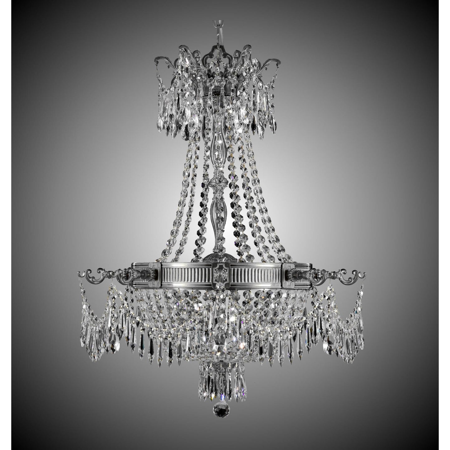 American Brass And Crystal Valencia 19 Inch 6 Light Mini Chandelier Cp312910