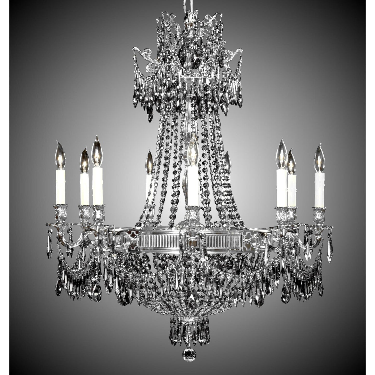 American Brass And Crystal Valencia 32 Inch 18 Light Chandelier Cp313139