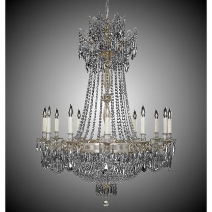 American Brass And Crystal Valencia 40 Inch 24 Light Chandelier Cp313189