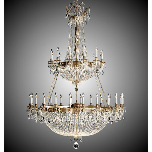 American Brass And Crystal Valencia 64 Inch 72 Light Chandelier Cp313355