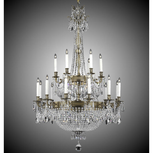 American Brass And Crystal Valencia 40 Inch 33 Light Chandelier Cp313409