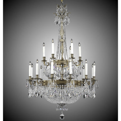 American Brass And Crystal Valencia 40 Inch 33 Light Chandelier Cp313409