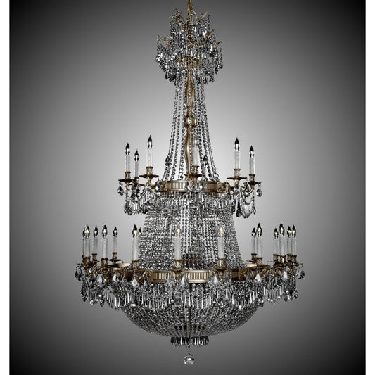 American Brass And Crystal Valencia 50 Inch 54 Light Chandelier Cp313467