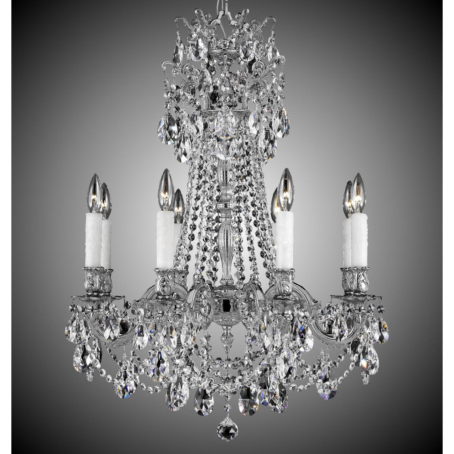 American Brass And Crystal Biella 24 Inch 8 Light Chandelier Cp131005