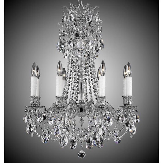 American Brass And Crystal Biella 24 Inch 8 Light Chandelier Cp131005