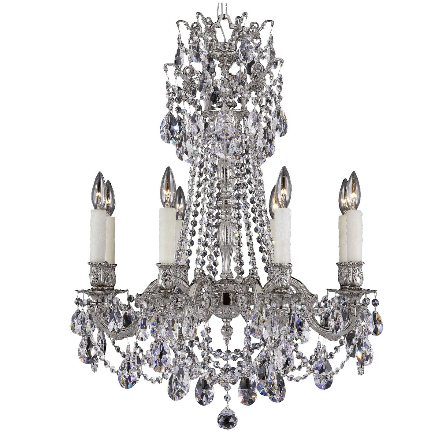 American Brass And Crystal Biella 24 Inch 8 Light Chandelier Cp131005