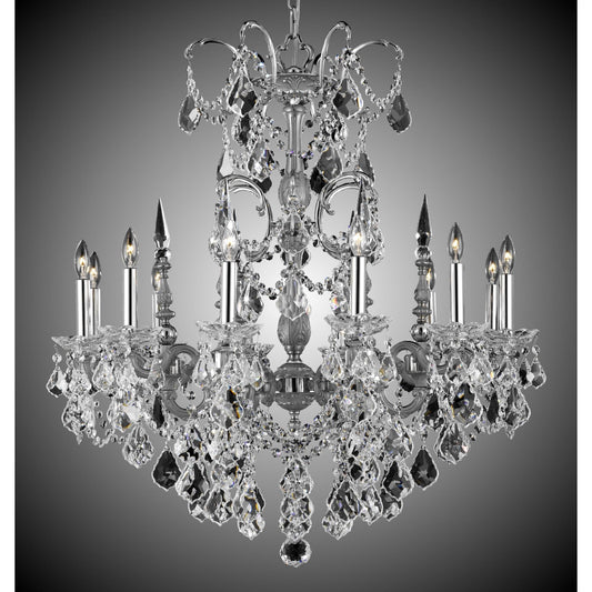 American Brass And Crystal Venetian 32 Inch 12 Light Chandelier Cp131024